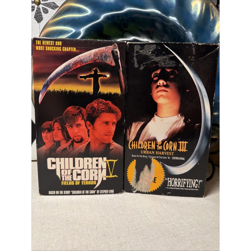 Children Of The Corn 3 Rental Hard Case & Children Of The Corn 5 VHS Horror Lot